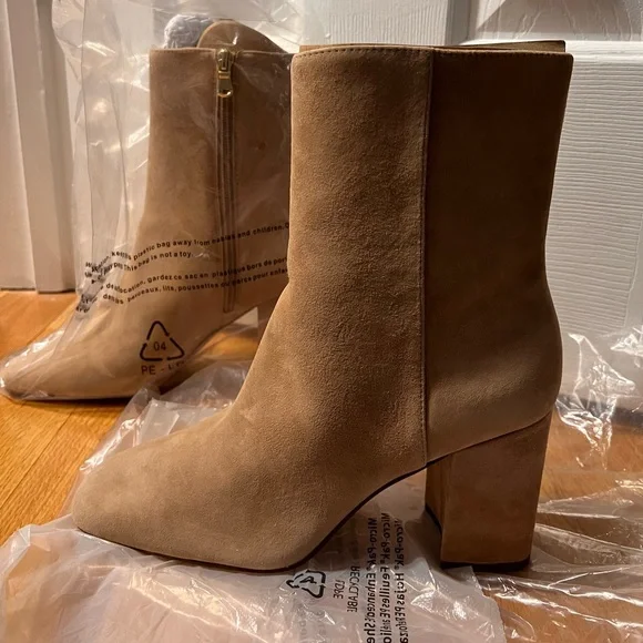 Ann Taylor Suede Block Heel Booties - Picture 2 of 3